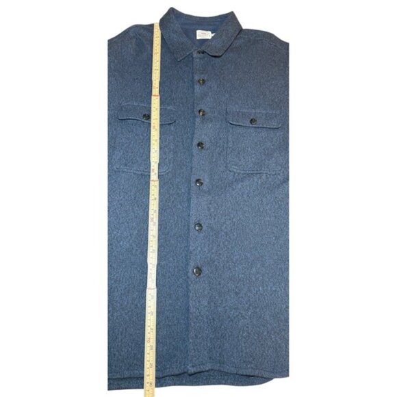 Faherty Mens L Legend Sweater Shirt Cotton Cashmere Button Down Long Sleeve Blue - Picture 11 of 11